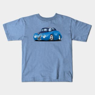 30's American Street Rod Custom Coupe Cartoon Kids T-Shirt